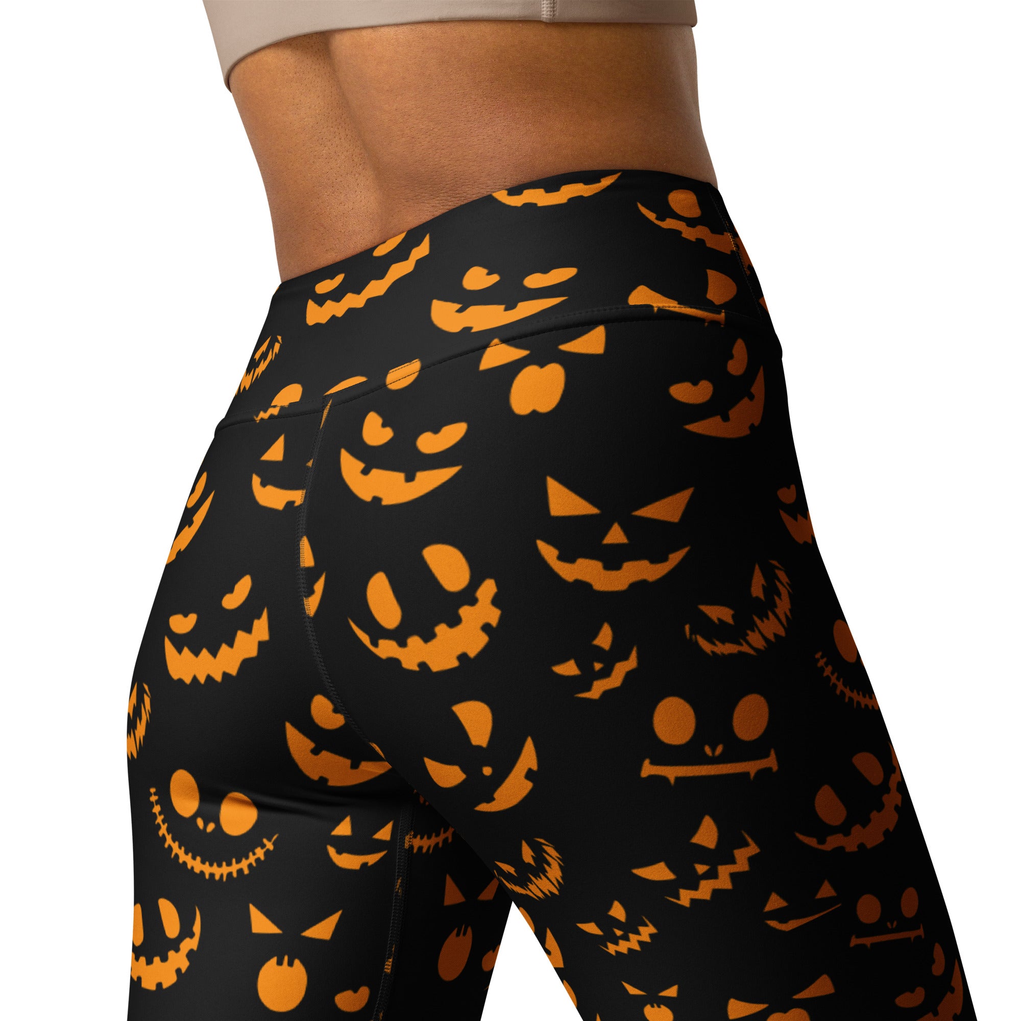 Menacing Pumpkin Yoga Leggings