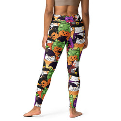 Cute Halloween Kitty Yoga Leggings