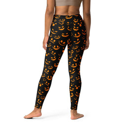 Menacing Pumpkin Yoga Leggings