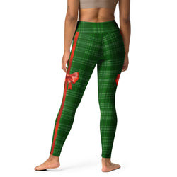 Christmas Bow Yoga Leggings