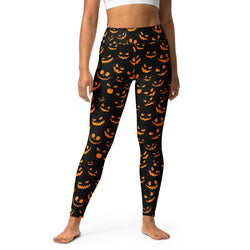 Menacing Pumpkin Yoga Leggings