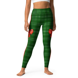 Christmas Bow Yoga Leggings