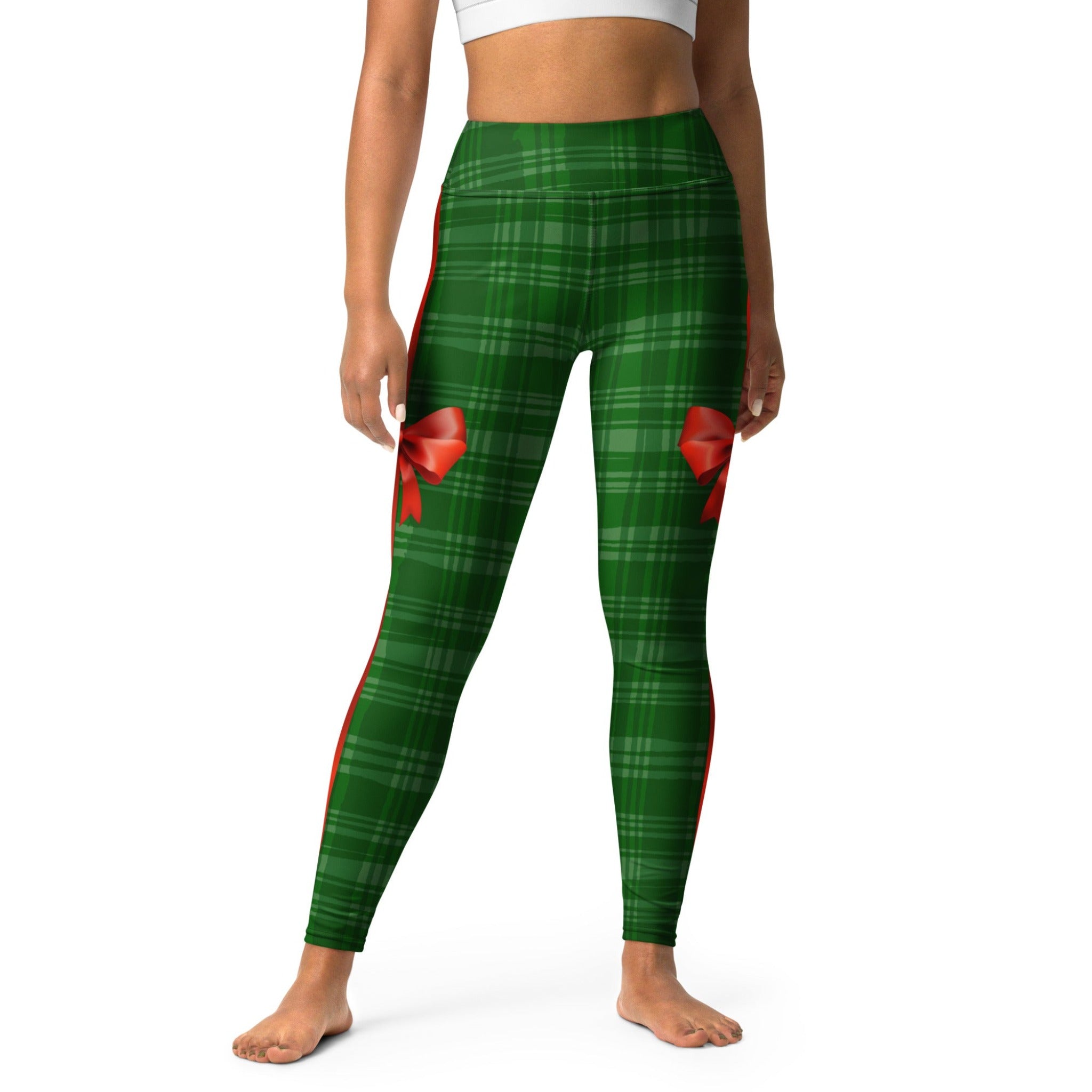 Christmas Bow Yoga Leggings