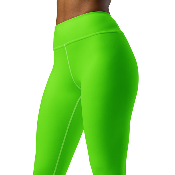 SHE REBEL - Neon Lime Yoga Leggings