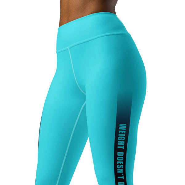 Jaime's "Weight Doesn't Define Your Worth" Yoga Leggings in Blue
