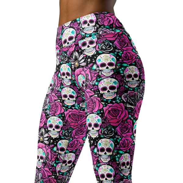 Sugar Skulls Yoga Leggings