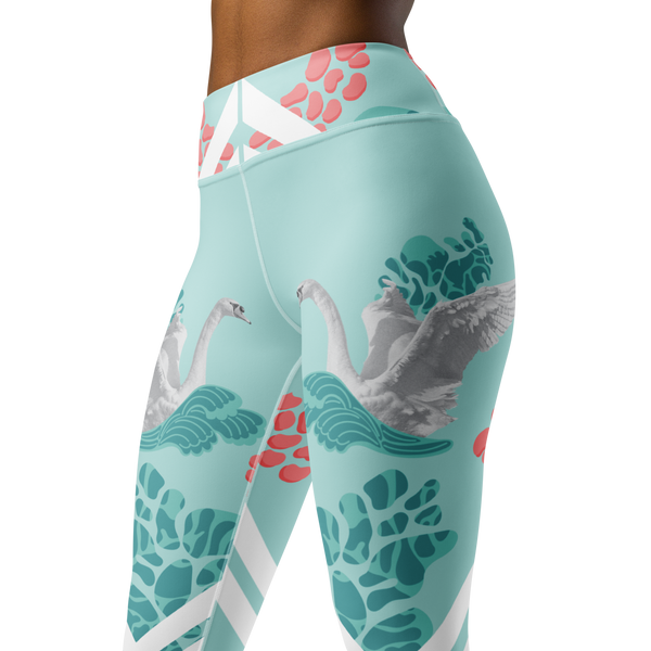 SHE REBEL - Swan Yoga Leggings