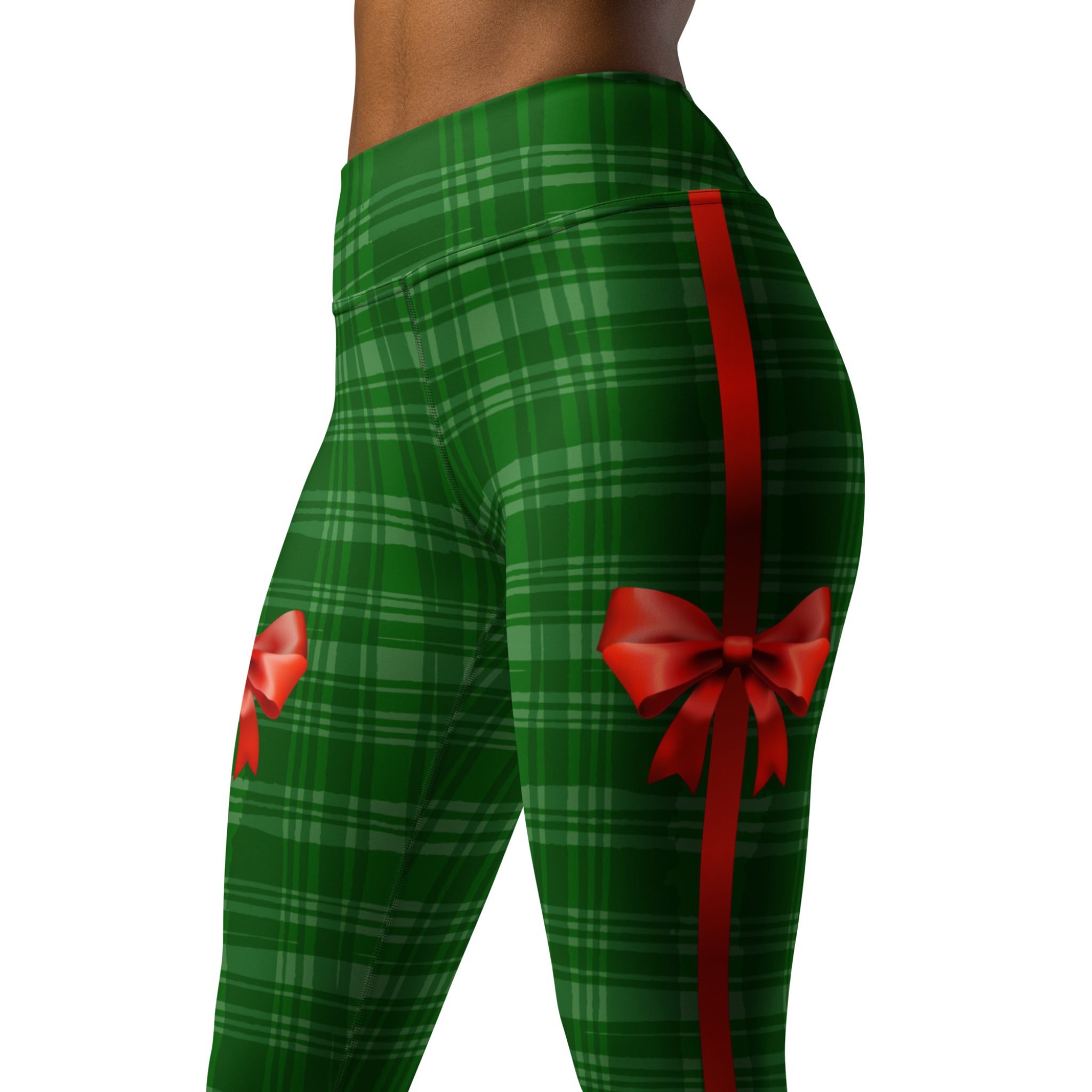 Christmas Bow Yoga Leggings