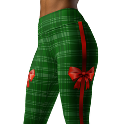 Christmas Bow Yoga Leggings