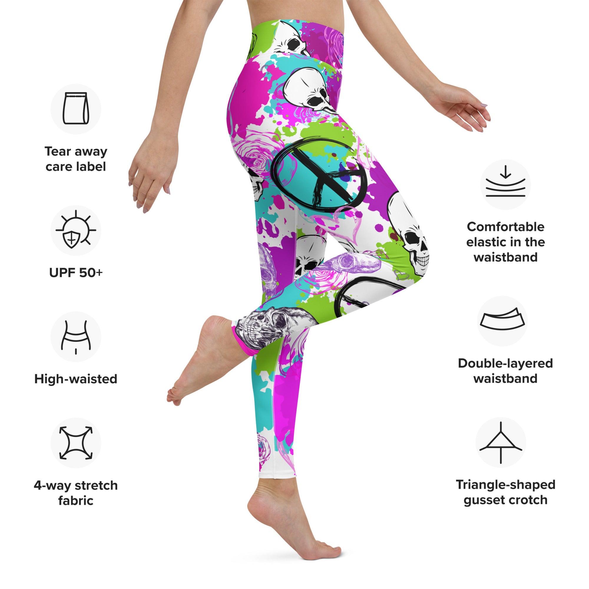 Skull Print Yoga Leggings