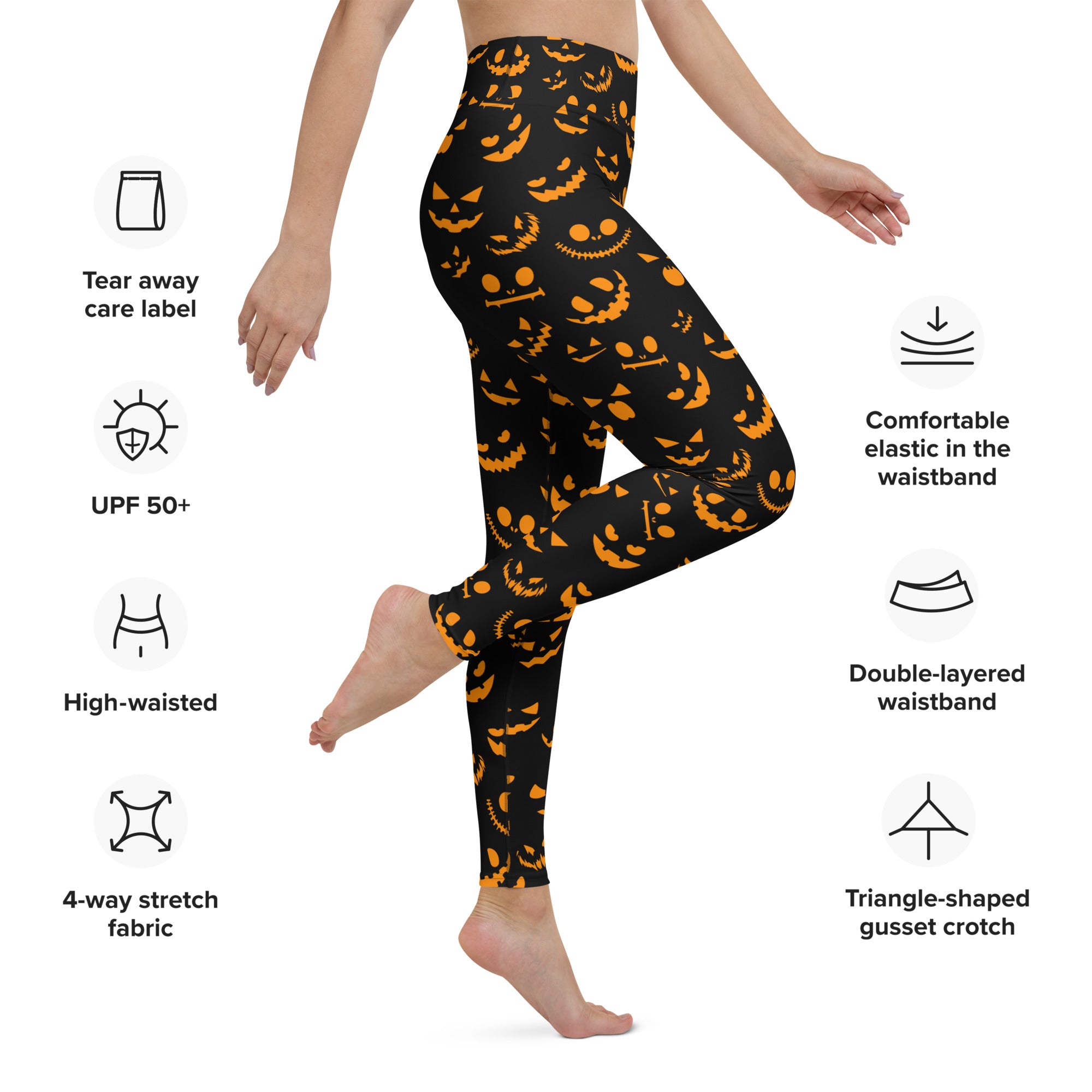 Menacing Pumpkin Yoga Leggings