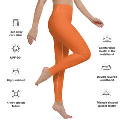 SHE REBEL - Burnt Orange Yoga Leggings