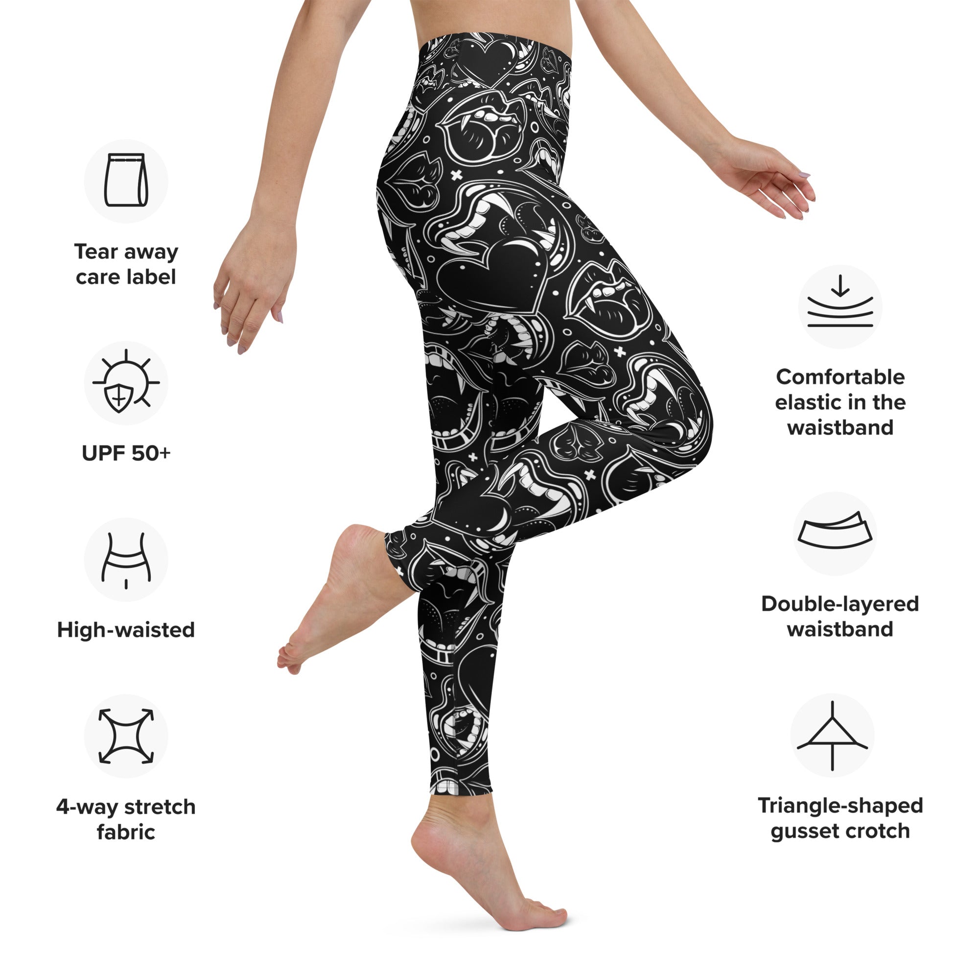 Love Bites Anti-Valentine Yoga Leggings