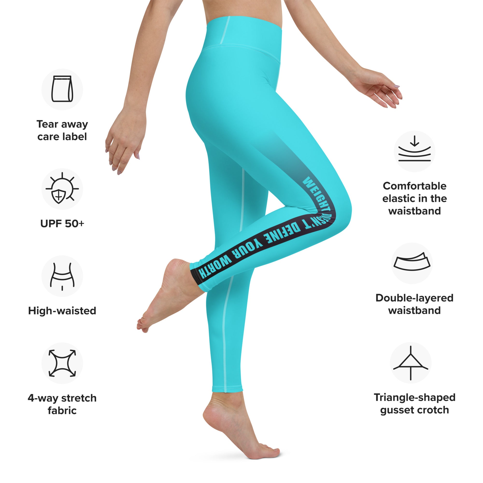 Body Positive Yoga Leggings in Blue