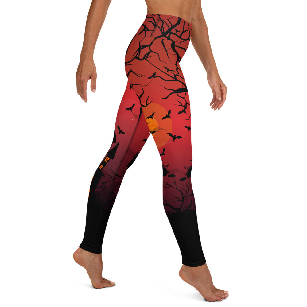 Haunted House Yoga Leggings