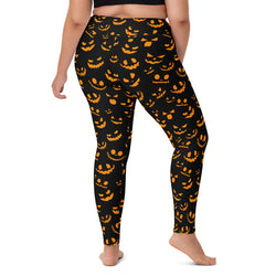 Menacing Pumpkin Yoga Leggings