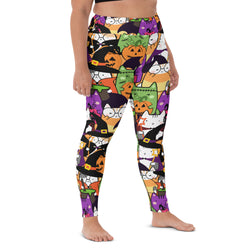 Cute Halloween Kitty Yoga Leggings