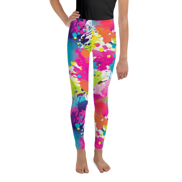 SHE REBEL - Color Splash Youth Leggings (Girls' Sizes 8 - 20)