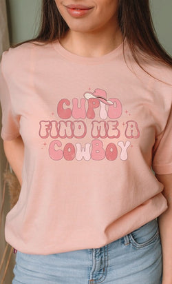 Cupid Find Me A Cowboy PLUS SIZE Graphic Tee