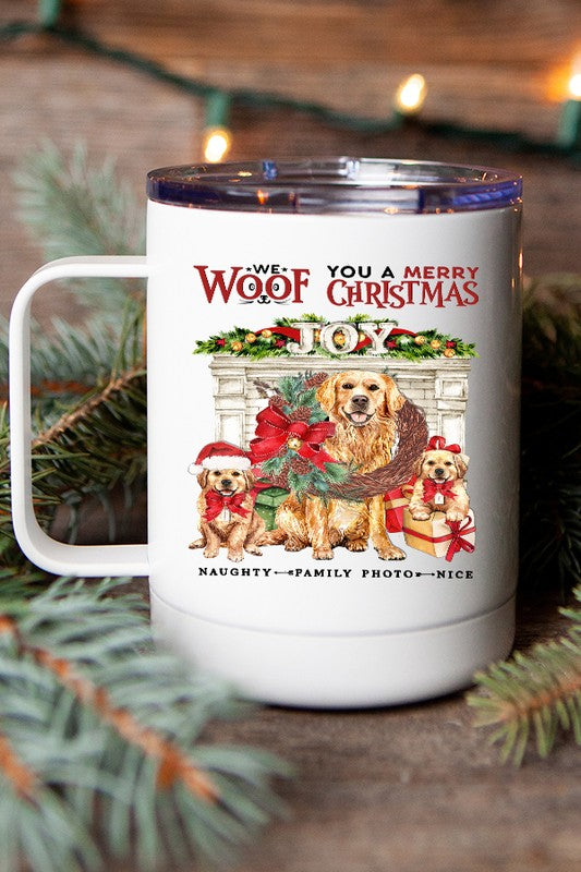 Woof You a Merry Christmas Travel Mug Cup