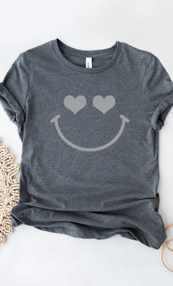 Heart Eyes Smiley Valentine's Tee