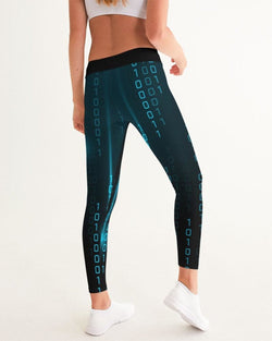 GREY COCO FASHION - Blue Matrix Style Leggings