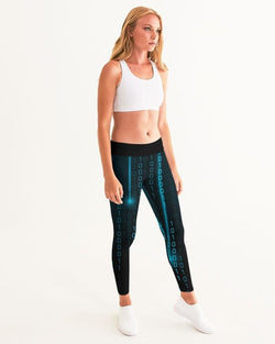 GREY COCO FASHION - Blue Matrix Style Leggings