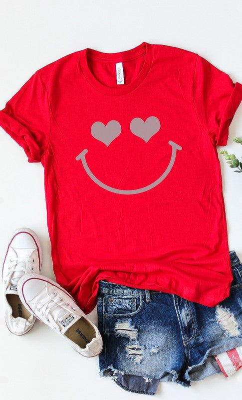 Heart Eyes Smiley Valentine's Tee