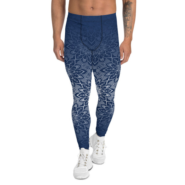 Blue Mandala Leggings for Men