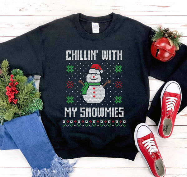 Chilling With My Snowmies Christmas Sweatshirt