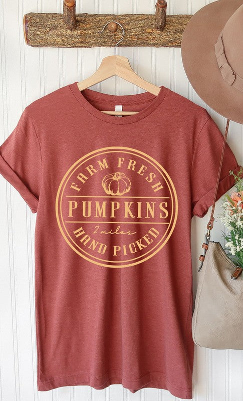 Farm Fresh Pumpkins Circle Graphic Tee