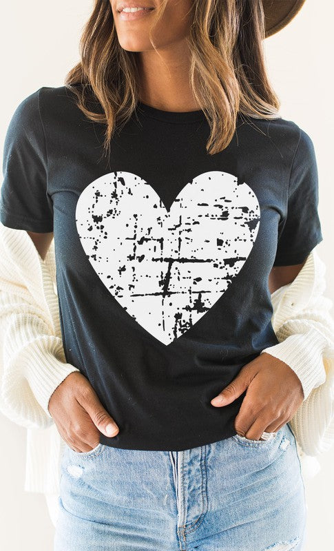 Distressed Heart Graphic Tee