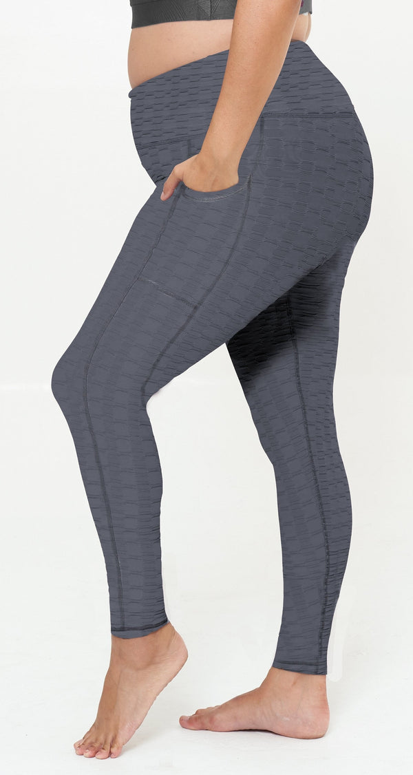 LOLA GETTS - Hi-Rise Square Pocket Leggings - Slate Links Pattern