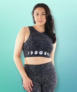 Dark Moon Phase Sports Bra