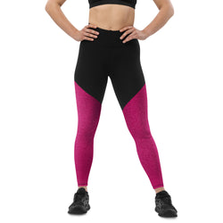 SHE REBEL - Barbie Hot Pink Sporty Compression Fit Leggings with Pocket