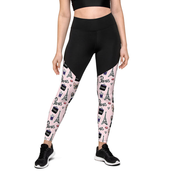 I Love Paris Doggy Compression Fit Leggings