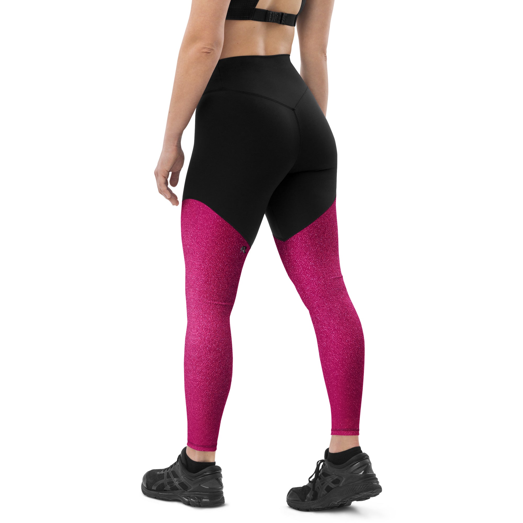 SHE REBEL - Barbie Hot Pink Sporty Compression Fit Leggings with Pocket