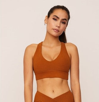 WOLVEN - Be Amber Racerback Sports Bra - ONLY A FEW LEFT!