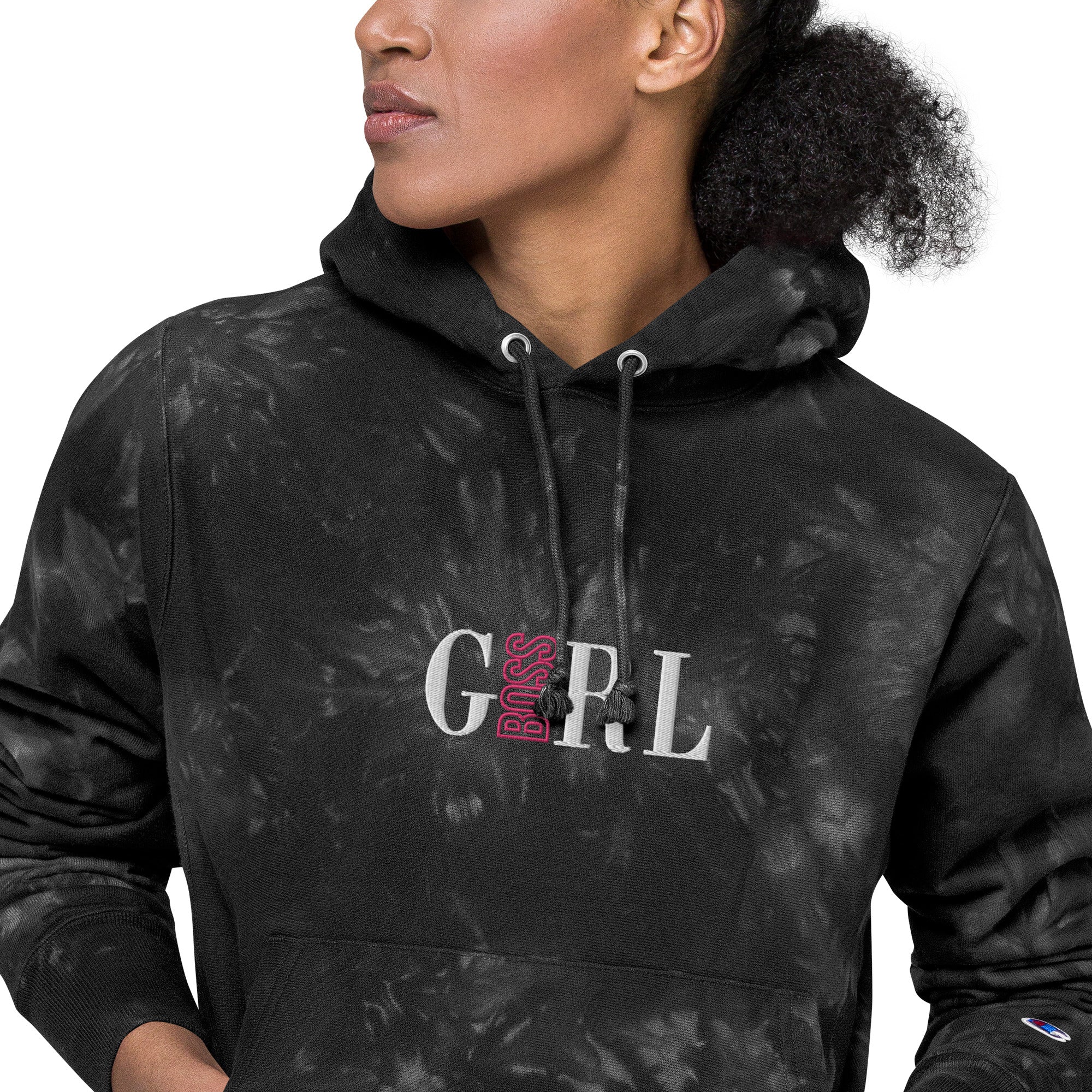 Girl Boss Unisex Champion Tie Dye Hoodie