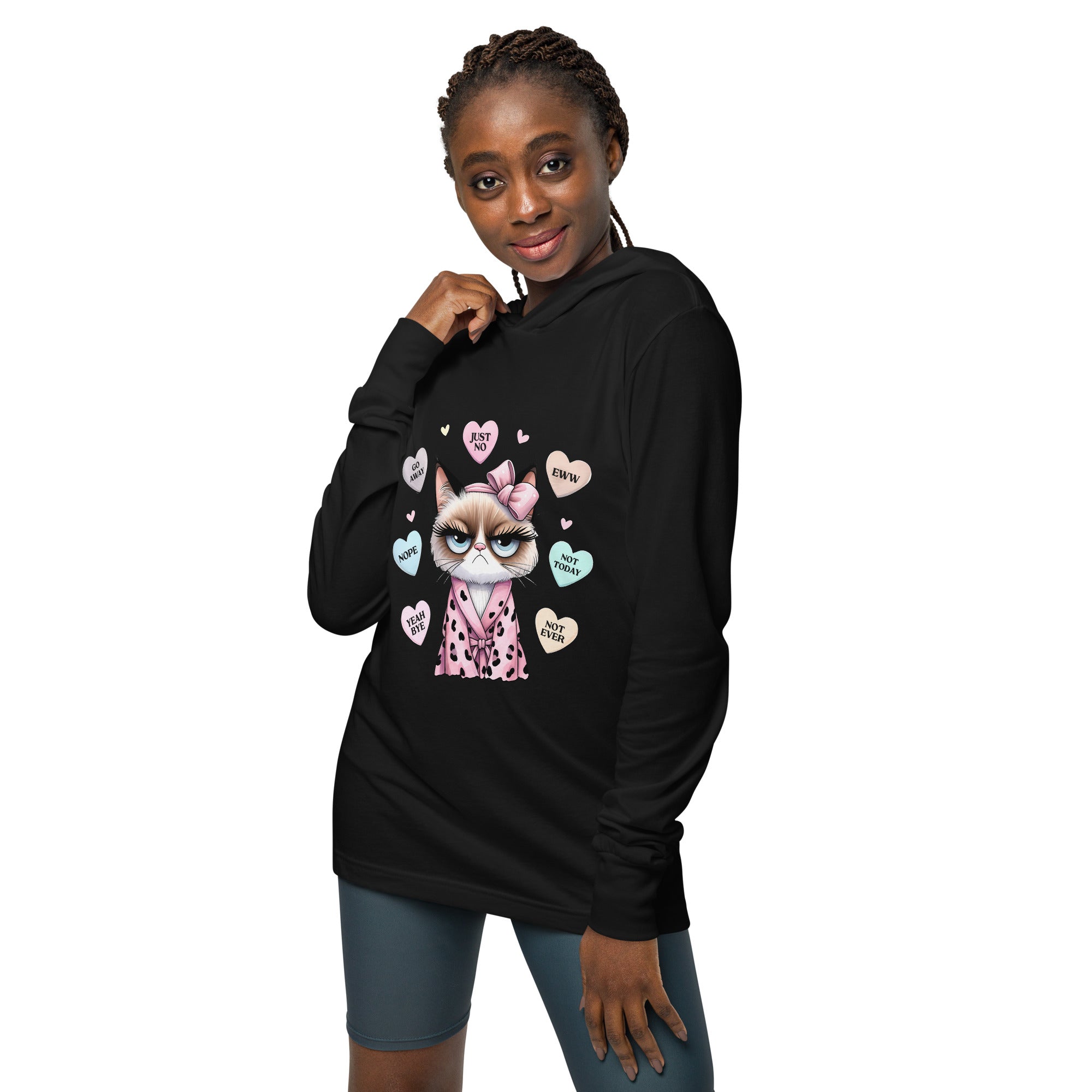 Grumpy Kitty Anti-Valentine Long Sleeve Tee