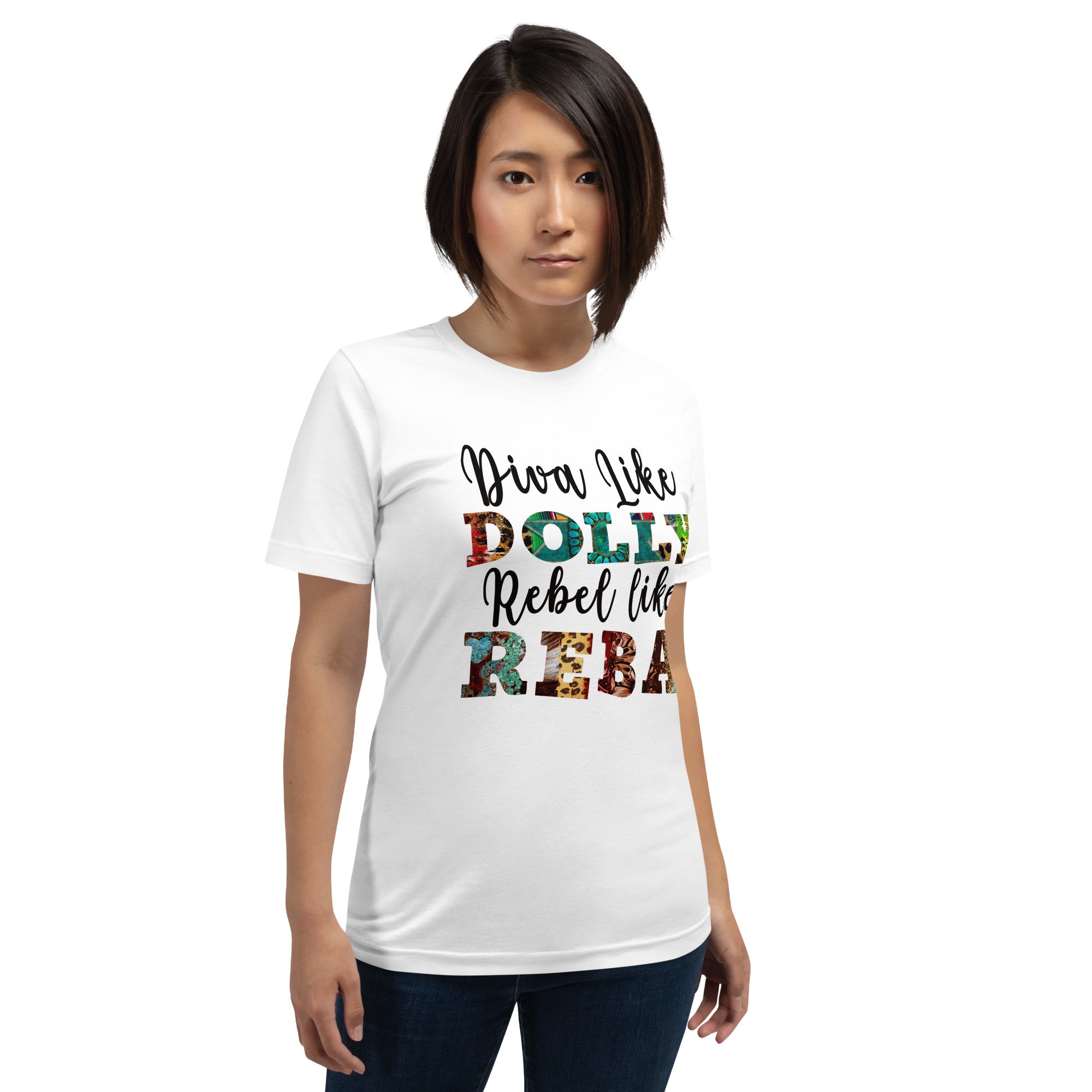 Diva Like Dolly Rebel Like Reba Unisex Tee