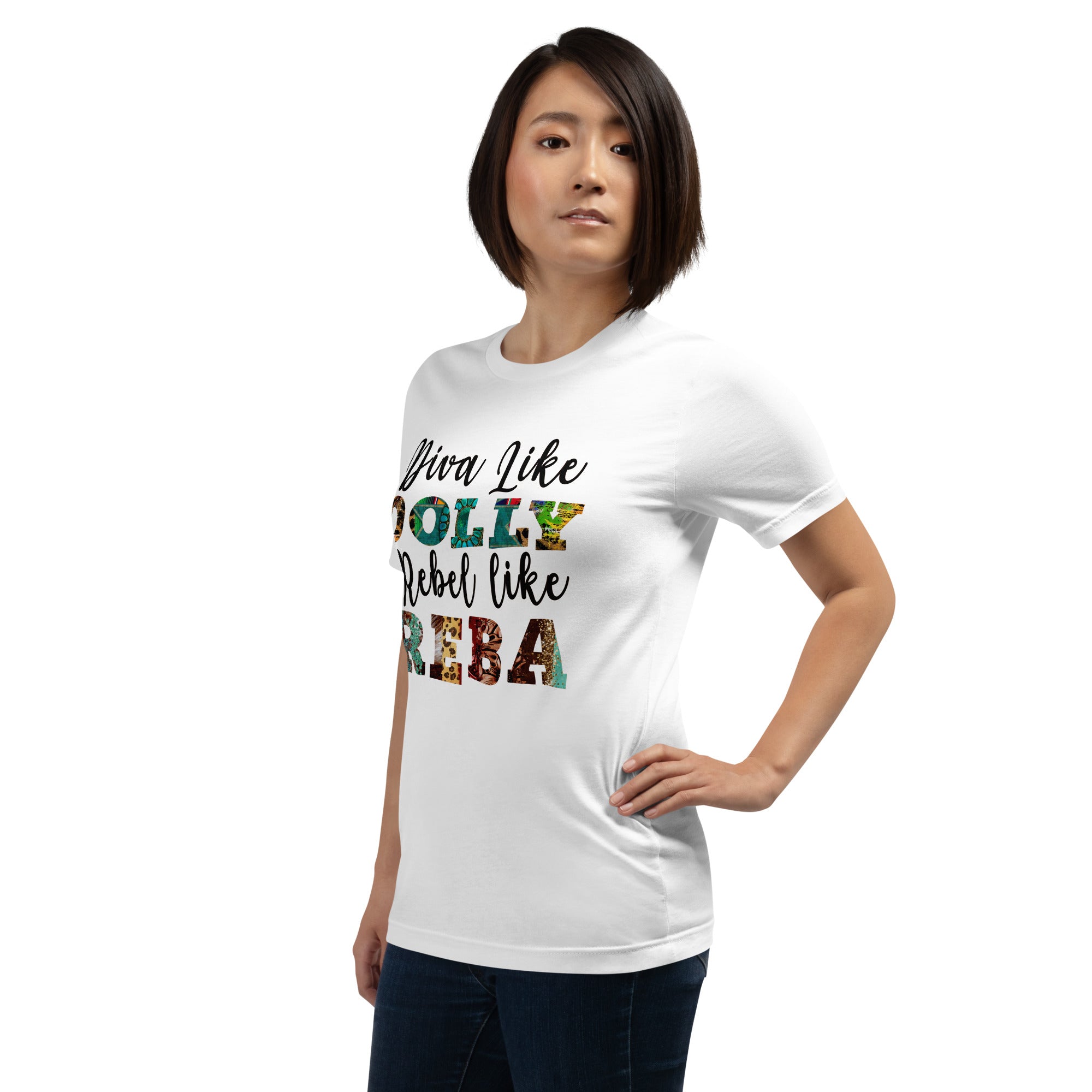 Diva Like Dolly Rebel Like Reba Unisex Tee