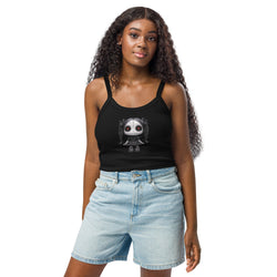 Halloween Zombie Doll with Braids Micro Rib Tank Top