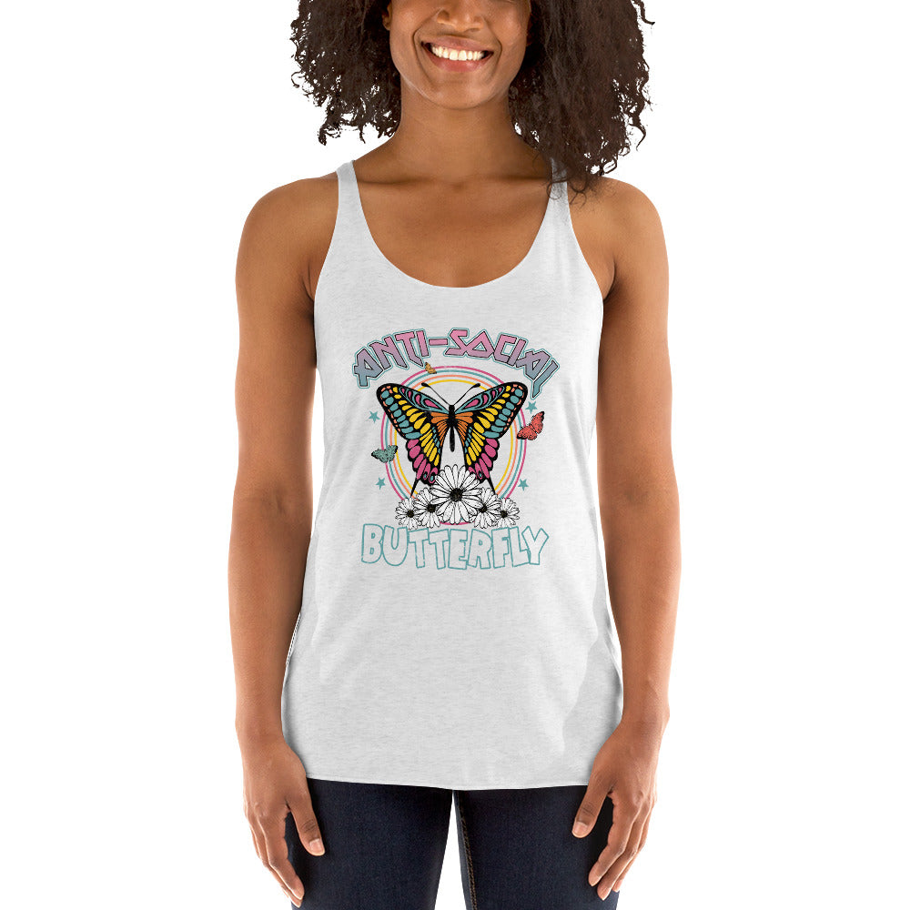 Anti-Social Butterfly Racerback Tank