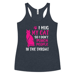 I Hug My Cat Racerback Tank Top