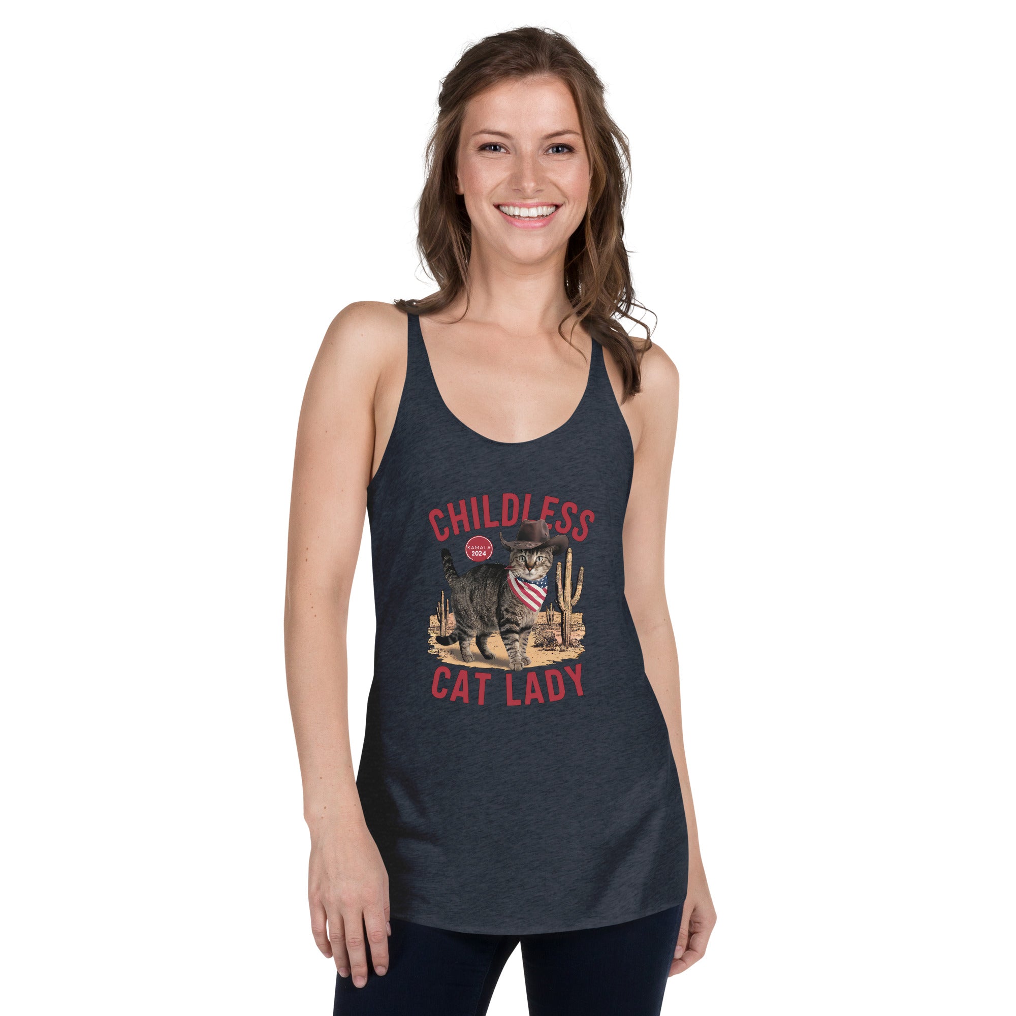 Childless Cat Lady Racerback Tank