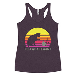 I Do What I Want Kitty Racerback Tank