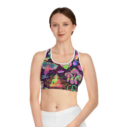 SHE REBEL - Groovy Psychedelic Sports Bra