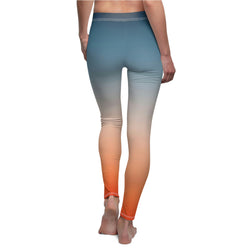 Blue & Orange Ombre Casual Leggings