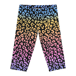 SHE REBEL - Rainbow Leopard Print Capris